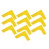 10 PCS Tennis Court Line Boundary Markers, Right Angle Plane Landmark Court Marker,Spot Markers, Label Sticker, Floor Marking Tape for Football Badminton Activities Games Floor Stickers Tape(Yellow) view 4