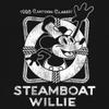 Steamboat Willie Vintage Life Preserver T-Shirt 1928 Cartoon Classic Timeless Retro Iconic Mouse Beach Men's Tee Black XX-Large view 3