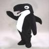 Black Whale Dolphin Mascot Costume Adult Size for Men & Women with Built-in Fan Inside the Head view 1