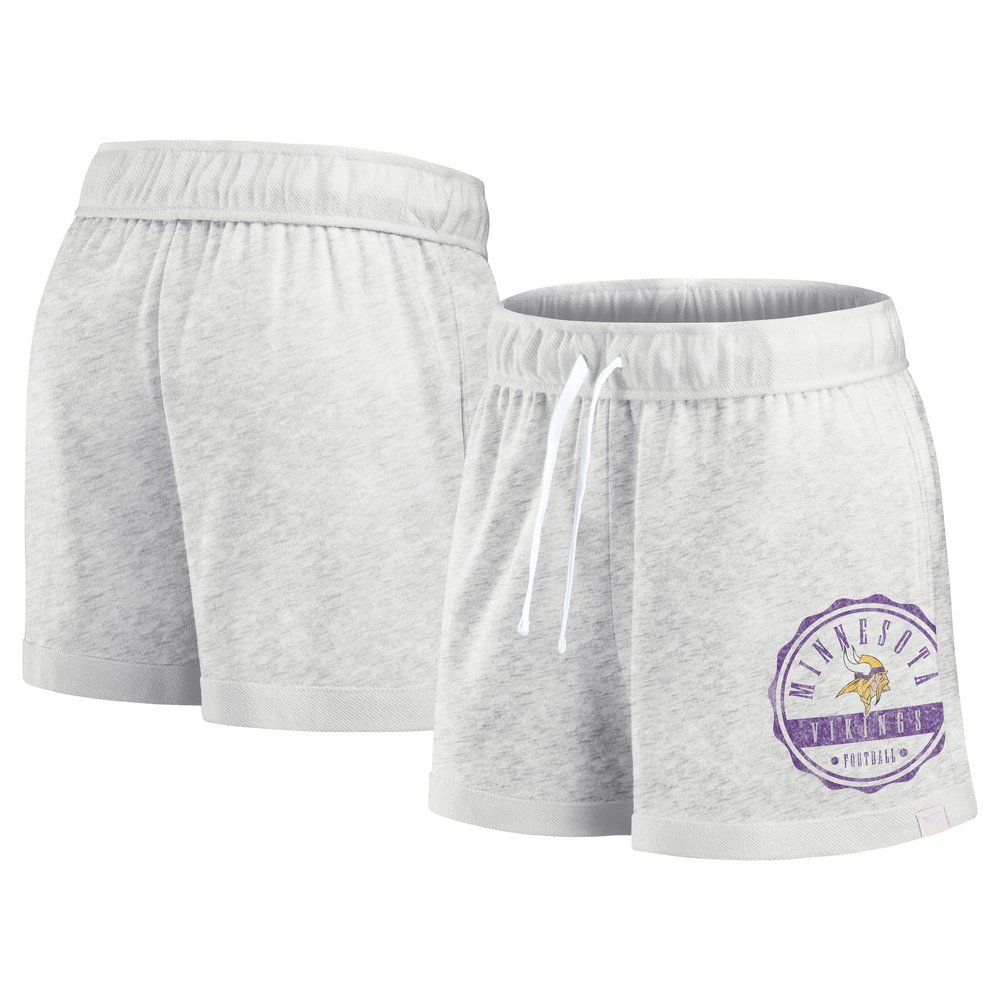 Fanatics Women's Oatmeal Minnesota Vikings Vintage Badge Shorts