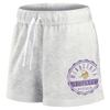 Fanatics Women's Oatmeal Minnesota Vikings Vintage Badge Shorts view 2
