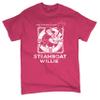 Steamboat Willie Vintage Life Preserver T-Shirt 1928 Cartoon Classic Timeless Retro Iconic Mouse Beach Men's Tee Hot Pink XX-Large view 1