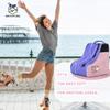 Boulder Bee Roller Skate Bag, Ice Skate Bag for Women with Adjustable Shoulder Strap, Shoe Bag for Ice Skating/Inline Skates, for Both Kids and Adults (Purple) view 3