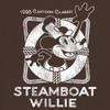 Steamboat Willie Vintage Life Preserver T-Shirt 1928 Cartoon Classic Timeless Retro Iconic Mouse Beach Men's Tee Brown XX-Large view 3