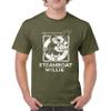 Steamboat Willie Vintage Life Preserver T-Shirt 1928 Cartoon Classic Timeless Retro Iconic Mouse Beach Men's Tee Military Green XX-Large view 2