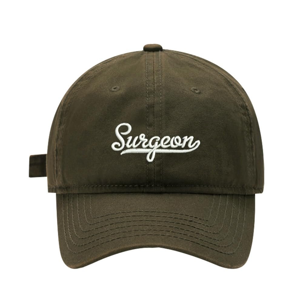 Juiwuerqi Mens Baseball Caps Surgeon Embroidered Washed Cotton Adjustable Outdoor Dad Hats for Men (7 1/2,Green)