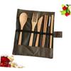 Ciieeo 6pcs Green Silverware Set Spoon Fork Chopsticks Bamboo Cutlery and Spoon Set for Camping Picnic view 2