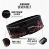 Katamu Premium Leather Lever Weightlifting Belt  Secure Steel Lever, Powerlifting Support for Deadlifts, Squats & Heavy Lifts - Lift More, Look Good (Tyson, Small) view 4