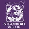 Steamboat Willie Vintage Life Preserver T-Shirt 1928 Cartoon Classic Timeless Retro Iconic Mouse Beach Men's Tee Purple XX-Large view 3