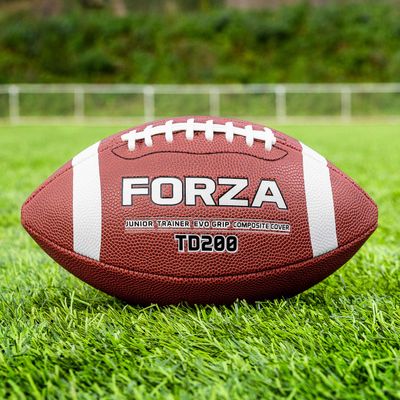 FORZA TD200 Practice Football | Ultimate High Grip Ball | Junior to Offical Size Options Available | Packs of 1, 3, 40 or 45 (45, Junior (9-12))