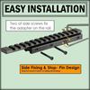Gotical Low Profile 11mm / 3/8" Dovetail to Picatinny Rail Adapter Converter Durable Item longlasting (14 Slot Extension Low Profile Rail) Durable view 2