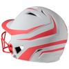 Champro HX Rise Legend 2-Tone Matte-Finish Fastpitch Softball Batting Helmet with Facemask, Medium, Coral Orange view 2