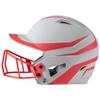 Champro HX Rise Legend 2-Tone Matte-Finish Fastpitch Softball Batting Helmet with Facemask, Medium, Coral Orange view 3