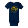 UGP Campus Apparel YC1404 - Michigan Wolverines Sunny Circle Infant Creeper Bodysuit - 6 Months - Navy view 1