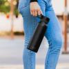BUILT 40oz Cascade Double Wall Vacuum Insulated Stainless Steel Water Bottle with Wide Mouth Straw Lid, Black view 2