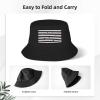 Black White Stripes Red Hearts Men Women Double Layer Fisherman Hat, Summer Outdoor Travel Bucket Hat/Sun Hat/Beach Hat view 3