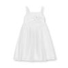 Hope & Henry Baby Girls' Sleeveless Bow Front Linen Sundress, 12-18 Months, White Linen view 1