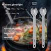 Tibest Titanium Spork, 8.7" Long Handle, Ultra Lightweight Camping & Backpacking Utensil for Hiking, Travel view 2