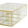 Deco 79 Glass Decorative Jewelry Box 6 Slot Jewelry Organizer with Gold Metal Frame and Chain Accent, Jewelry Holder 10" x 7" x 4", Clear view 4