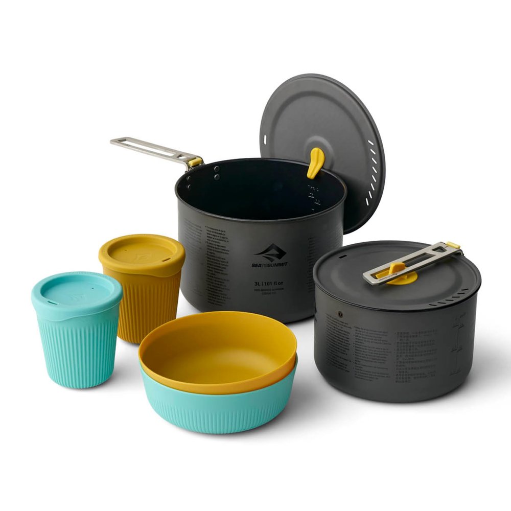 Sea to Summit Frontier Ultralight Two Pot Cook Set for Camping, 2-Person (2 Pots, 2 Bowls, 2 Cups)