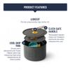 Sea to Summit Frontier Ultralight Two Pot Cook Set for Camping, 2-Person (2 Pots, 2 Bowls, 2 Cups) view 3