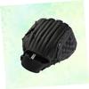 BESPORTBLE Left Hand Baseball Glove with Padded Faux Fur Lining for for Secure Fit for Outdoor Sports and Team Training Black view 3