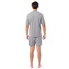 Fruit of the Loom Men's 360 Stretch Short Sleeve V-Neck Top and Short Sleep Pajama Set, Grey Heather, 3X-Large view 2