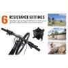 Magnetic Bike Trainer, Adjustable Bike Rollers with Anti-Slip Foot Pad, 6 Speed Level Adjustable and Quick Release, Easily Adjust Tension and Low Noise, Suitable for 26 to 28 Mountain Bikes view 2