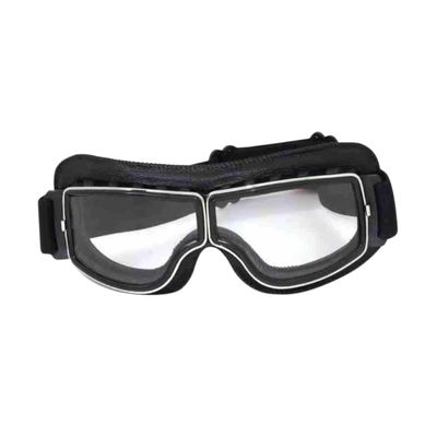 BESPORTBLE Riding Glasses Motorcycle Elastic Band -fog Lenses Comfortable Sponge Padding for Skiing Snowboarding Cycling and Outdoor Sports Black Frame