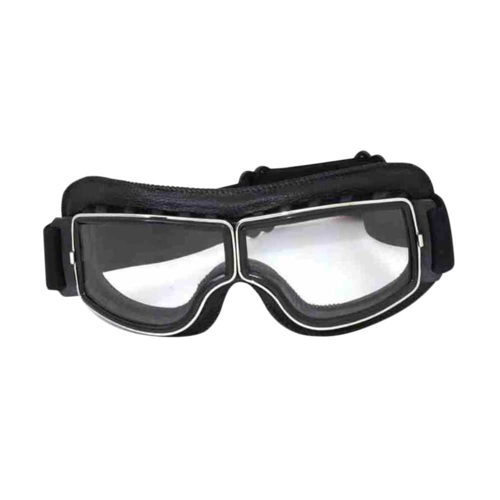 BESPORTBLE Riding Glasses Motorcycle Elastic Band -fog Lenses Comfortable Sponge Padding for Skiing Snowboarding Cycling and Outdoor Sports Black Frame