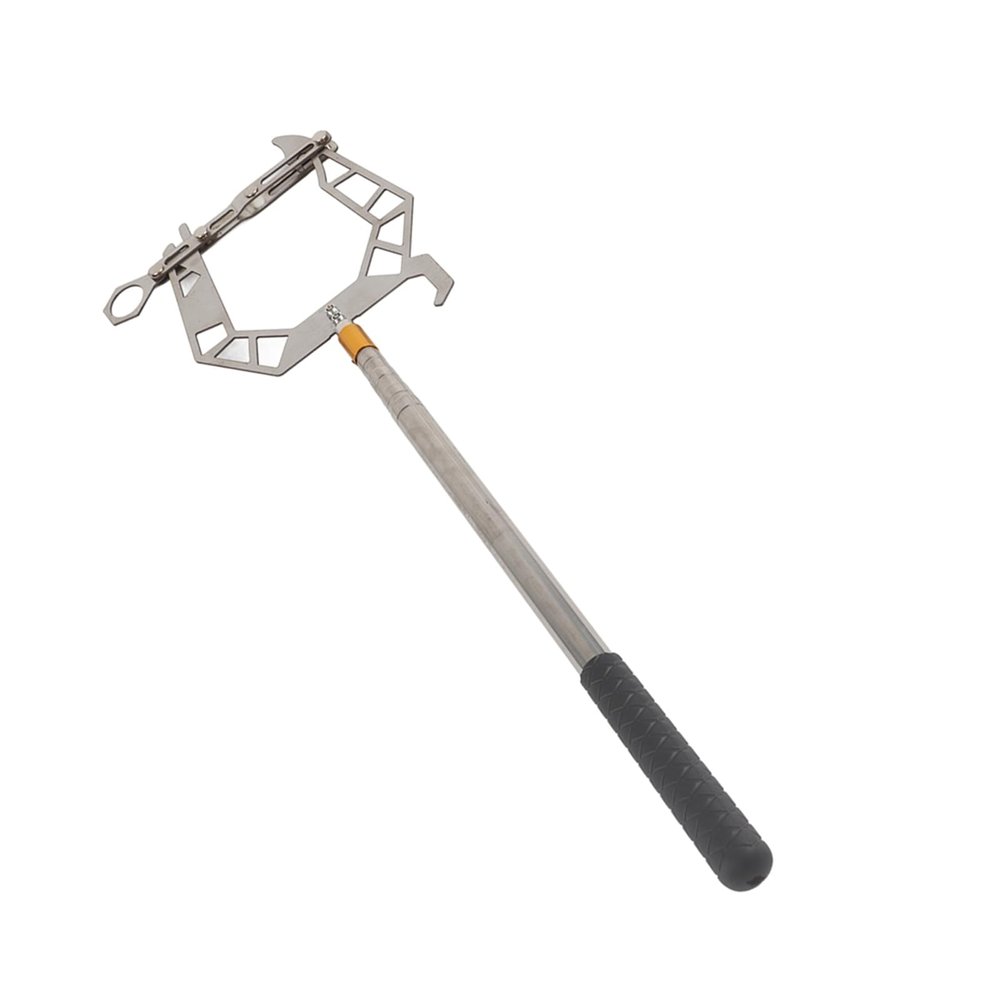 Boat Hook Threader Multi Purpose Telescopic Docking Hook Docking Equipment U Shape, Aluminium Alloy Telescopic Pole Dock Threader for Fishing Industry