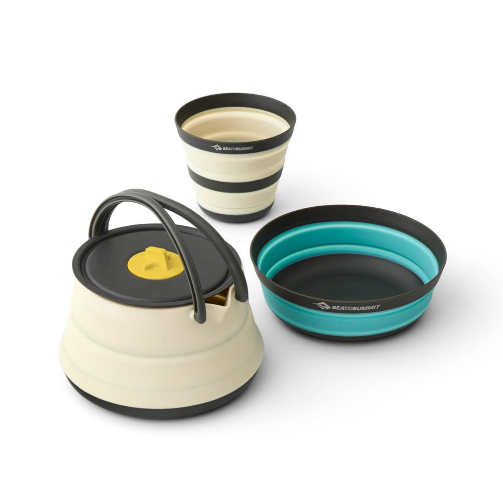 Sea to Summit Frontier Ultralight Collapsible Kettle Cook Set, 1-Person (Kettle, Bowl, Cup)
