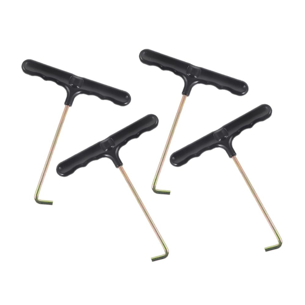 BESPORTBLE 4pcs Trampoline Supply Trampoline Spring Tool Ice Skate Shoelace Sharpener Hockey Laces Hook Spring Puller Tool