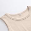 ANRABESS Womens Sleeveless High Neck Tank Tops Fashion Summer Casual Basic Slim Fit Ribbed Racerback Top Shirt Clothes Apricot-XXL view 3