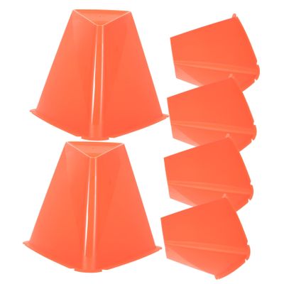 GOOHOCHY 6pcs Multi-Function Soccer Cones Orange Agility Poles for Boys and Girls Training Portable Cones Sports Equipment