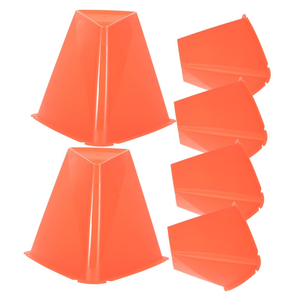 GOOHOCHY 6pcs Multi-Function Soccer Cones Orange Agility Poles for Boys and Girls Training Portable Cones Sports Equipment