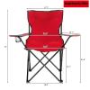BHANAY Portable Camping Chairs for Adults, Small Outdoor Lightweight Folding Chair with Cup Holder with Carrying Bag, Compact, Durable - Ideal for Hiking, Backpacking, Beach, and Picnics, Red view 3