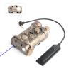 NOBUHIRO Upgrade Metal Airsoft PEQ Box Tactical Aiming Laser Sight, 10 Modes with Blue Laser+White Light+IR Laser for Strobe/Constant/Momentary Functions, Fit for AEG GBB CQB Picatinny Rail view 1