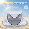 Baby Beach Tent, Pop Up Toddler Travel Tent for Boys or Girls, Infant Portable Sun Shade, Sun Shade for Toddler Camping, Summer Beach Baby (Gray Baby Tent) view 2