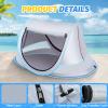 Baby Beach Tent, Pop Up Toddler Travel Tent for Boys or Girls, Infant Portable Sun Shade, Sun Shade for Toddler Camping, Summer Beach Baby (Gray Baby Tent) view 3