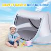 Baby Beach Tent, Pop Up Toddler Travel Tent for Boys or Girls, Infant Portable Sun Shade, Sun Shade for Toddler Camping, Summer Beach Baby (Gray Baby Tent) view 4