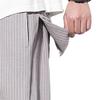 Maiyifu-GJ Men's Elastic Waist Casual Pants Loose Fit Stripe Cotton Linen Beach Pants Summer Drawstring Trousers (Grey,Medium) view 3