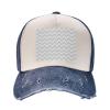 Gray Striped Stylish Faded Denim Baseball Cap-Vintage Washed Hat,Adding A Vintage Touch to Your Outfit view 3