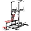 Workout Dip Station Pull Up Bar for Home Gym Adjustable Height Multifunctional Strength Training Fitness Exercise Equipment with Bench, Cap view 1