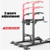 Workout Dip Station Pull Up Bar for Home Gym Adjustable Height Multifunctional Strength Training Fitness Exercise Equipment with Bench, Cap view 4