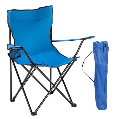 BHANAY Portable Camping Chairs, Modern Style, Blue, Folding, Lightweight, Ergonomic, Cup Holders, Ideal for Camping, Hiking, Backpacking, Beach, Fishing, Picnics