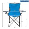 BHANAY Portable Camping Chairs, Modern Style, Blue, Folding, Lightweight, Ergonomic, Cup Holders, Ideal for Camping, Hiking, Backpacking, Beach, Fishing, Picnics view 3