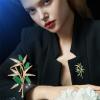 SHIDXIB 4Pcs Elegant Rhinestone Rose Dragonfly Bamboo Leaf Brooch Pin for Women Scarves Jackets and Dresses view 3