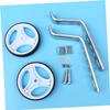 1set Mute Boys and Girls Bike Training Wheels with Bracket Balance Auxiliary Wheel Accessories for Cycling White view 2
