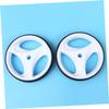 1set Mute Boys and Girls Bike Training Wheels with Bracket Balance Auxiliary Wheel Accessories for Cycling White view 4